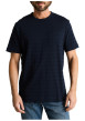 Thumbnail T-shirt en coton marine uni pourvu d'une poche plaquée et d'un col rond - Image 3