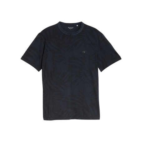 T-shirt en coton marine à motifs pourvu d'une...