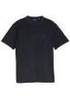 Thumbnail T-shirt en coton marine à motifs pourvu d'une coupe droite et d'un col rond