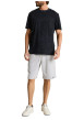 Thumbnail T-shirt en coton marine à motifs pourvu d'une coupe droite et d'un col rond - Image 5