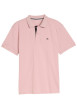 Thumbnail Polo en coton rose uni pourvu d'un col boutonné et de manches courtes