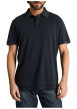 Thumbnail Polo en coton marine uni pourvu d'un col boutonnée et de manches courtes - Image 3