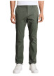 Thumbnail Pantalon chino en coton kaki uni pourvu de passants pour la ceinture - Image 3