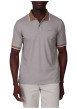 Thumbnail Polo taupe à coupe droite pourvu d'un col boutonné et de manches courtes