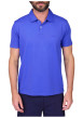 Thumbnail Polo bleu à coupe droite pourvu d'un col à revers et de manches courtes