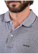 Thumbnail Polo en coton biologique anthracite à coupe droite pourvu d'un col boutonné - Image 5