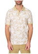 Thumbnail Polo en coton biologique beige à coupe droite pourvu d'un col boutonné
