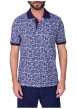 Thumbnail Polo en coton biologique bleu à coupe droite pourvu d'un col boutonné