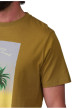 Thumbnail T-shirt en coton biologique jaune à coupe droite pourvu d'un col rond - Image 3