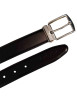 Thumbnail Ceinture en cuir noire satinée pourvue d'une boucle à ardillon - Image 2