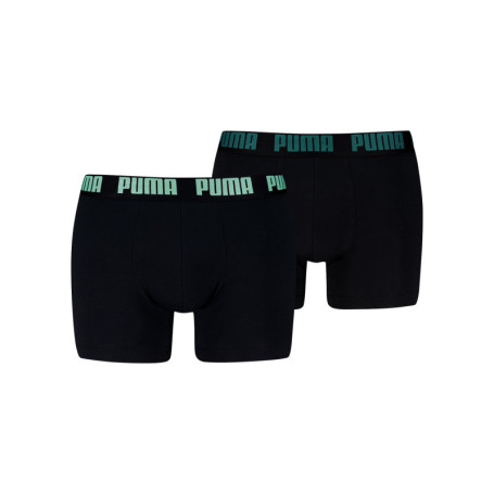 Lot de 2 boxers classiques en coton noirs unis...