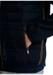 Thumbnail Doudoune en coton mélangé marine unie avec une coupe droite et un col montant - Image 6