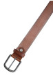 Thumbnail Ceinture en cuir de vache camel unie pourvue d'une fermeture par boucle ardillon - Image 3
