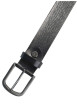 Thumbnail Ceinture en cuir de vache noire unie pourvue d'une fermeture par boucle ardillon - Image 2
