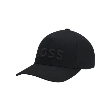 Casquette en coton noire unie avec une boucle...