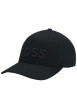 Thumbnail Casquette en coton noire unie avec une boucle métallique ajustable