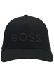 Thumbnail Casquette en coton noire unie avec une boucle métallique ajustable - Image 2