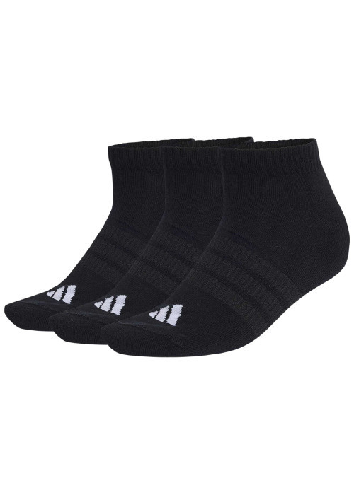 Lot de 3 paires de chaussettes basses noires pourvues du logo de la marque