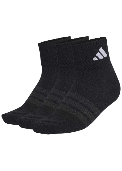Lot de 3 paires de chaussettes basses noires pourvues du logo de la marque