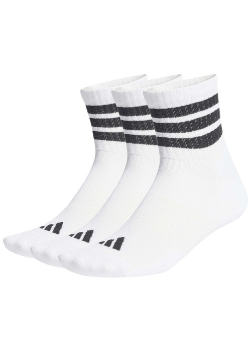 Lot de 3 paires de chaussettes mi-hautes blanches pourvues du logo de la marque