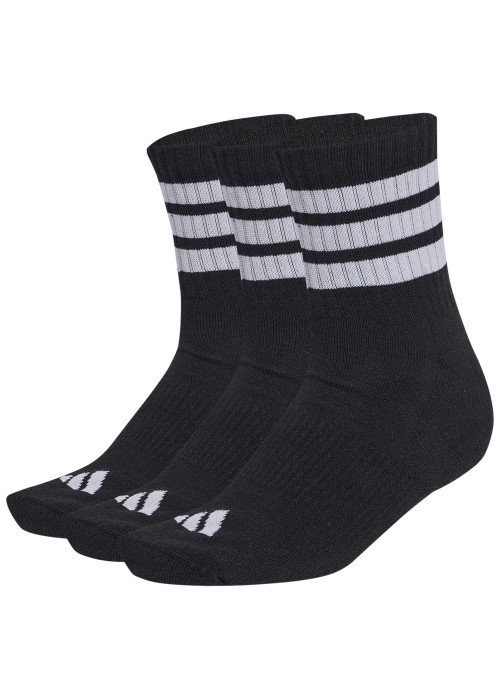 Lot de 3 paires de chaussettes mi-hautes noires pourvues du logo de la marque