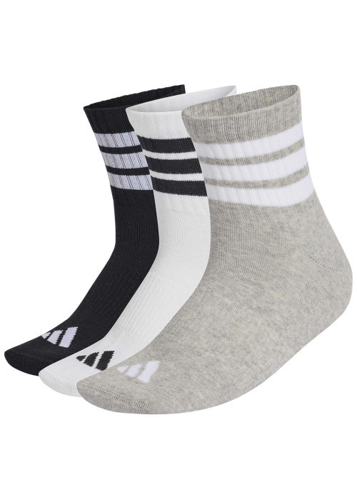 Lot de 3 paires de chaussettes mi-hautes multicolores avec le logo de la marque