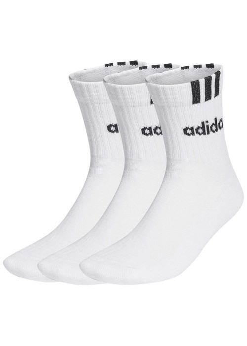Lot de 3 paires de chaussettes mi-hautes blanches pourvues du nom de la marque