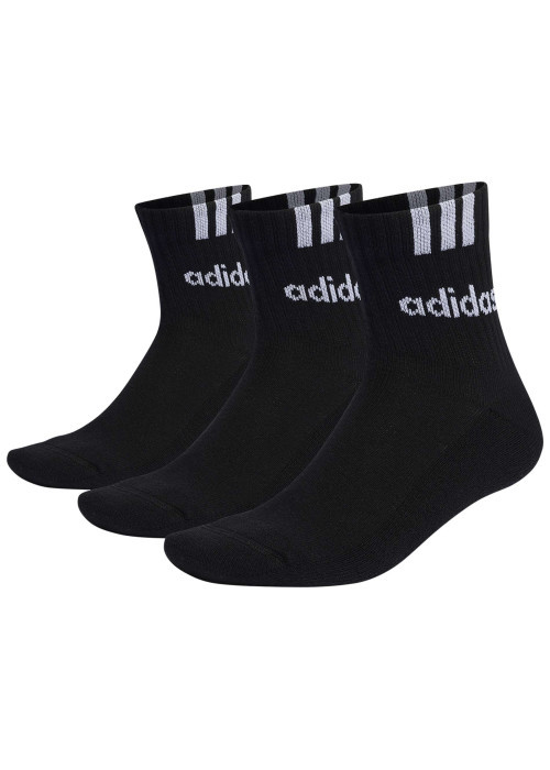 Lot de 3 paires de chaussettes mi-hautes noires pourvues du nom de la marque
