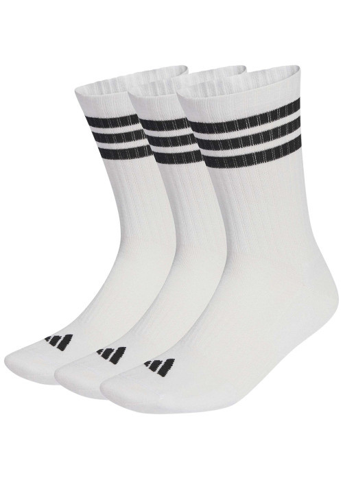 Lot de 3 paires de chaussettes hautes blanches pourvues du logo de la marque