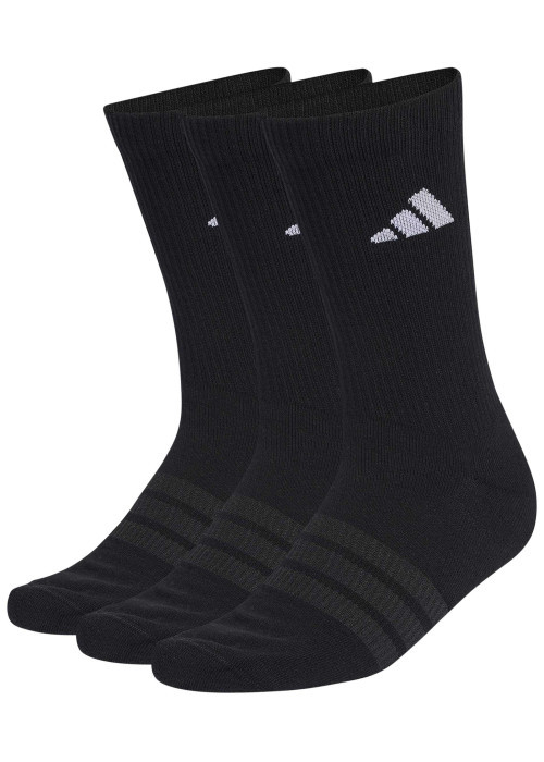 Lot de 3 paires de chaussettes hautes noires pourvues du logo de la marque