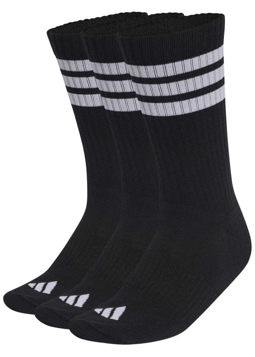 Lot de 3 paires de chaussettes hautes noires pourvues du logo de la marque