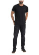 Thumbnail T-shirt en coton noir uni pourvu d'une coupe droite et d'un col rond - Image 3
