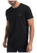 Thumbnail T-shirt en coton noir uni pourvu d'une coupe droite et d'un col rond - Image 4