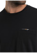 Thumbnail T-shirt en coton noir uni pourvu d'une coupe droite et d'un col rond - Image 5