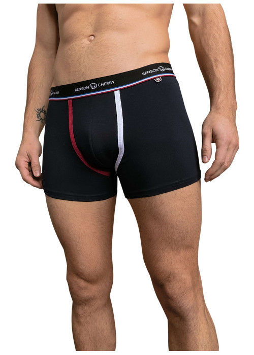 Lot de 2 boxers classiques en coton multicolore unis avec nom de la marque