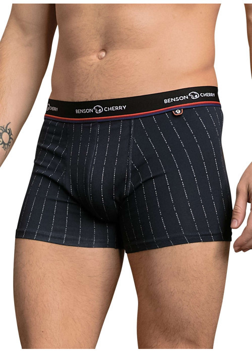 Lot de 2 boxers classiques en coton multicolores unis pourvu du nom de la marque