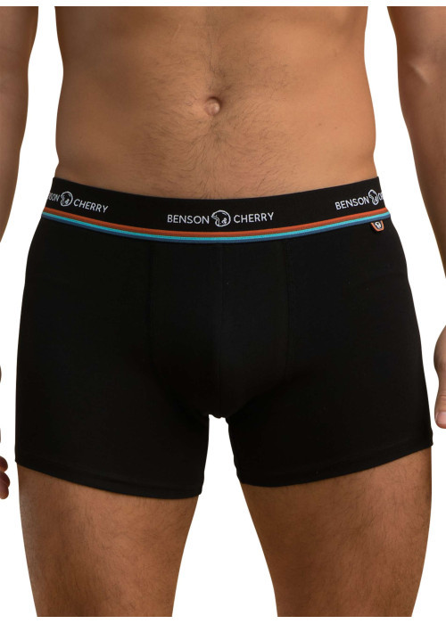 Lot de 2 boxers classiques en coton multicolores unis avec une taille élastiquée