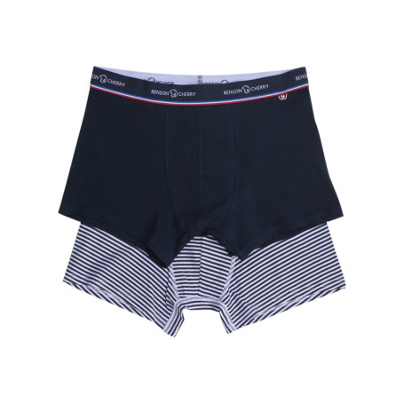 Lot de 2 boxers classiques en coton blanc et...