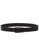 Thumbnail Ceinture noire unie lisse en cuir de buffle avec une boucle métallique - Image 3