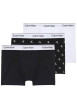 Thumbnail Lot de 3 boxers en coton noir/blanc uni avec des logos et une coupe ajustée