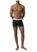 Thumbnail Lot de 3 boxers en coton noir/blanc uni avec des logos et une coupe ajustée - Image 2