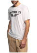 Thumbnail T-shirt Bell en coton blanc à coupe droite pourvu d'un col rond - Image 3