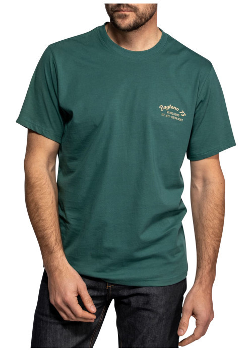T-shirt Vernon en coton vert à coupe droite...
