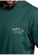 Thumbnail T-shirt Vernon en coton vert à coupe droite pourvu d'un col rond - Image 3