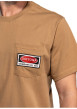 Thumbnail T-shirt Vilas en coton beige à coupe droite pourvu d'un col rond - Image 3
