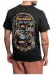 Thumbnail T-shirt Estill en coton noir imprimé à coupe droite pourvu d'un col rond - Image 2