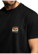 Thumbnail T-shirt Estill en coton noir imprimé à coupe droite pourvu d'un col rond - Image 3