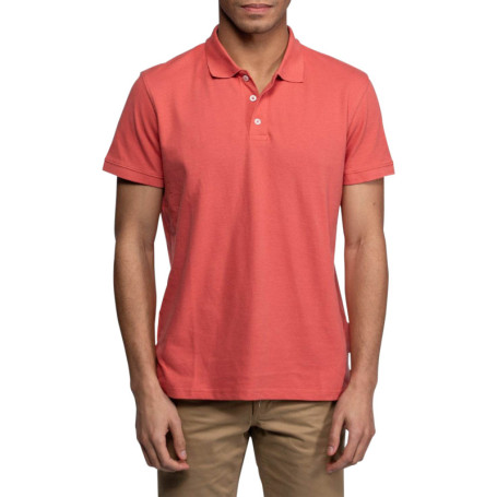 Polo Baytown en coton rose à coupe droite...