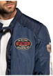 Thumbnail Blouson Gilmer marine à coupe droite pourvu d'un col à boutons pression - Image 4
