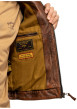 Thumbnail Blouson Corning en cuir d'agneau brun à coupe droite pourvu d'un col boutonné - Image 7